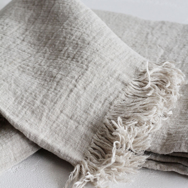Genoa Linen Throw Natural A C Homestore
