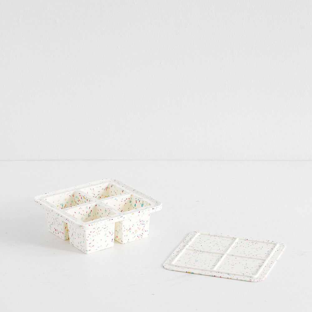 Extra Large Ice Cube Tray Speckled White by W&P