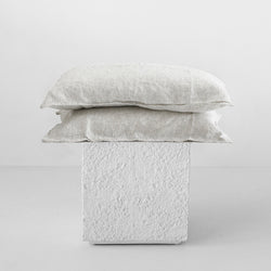 A&C Flax Linen Pillowcases - Pinstripe
