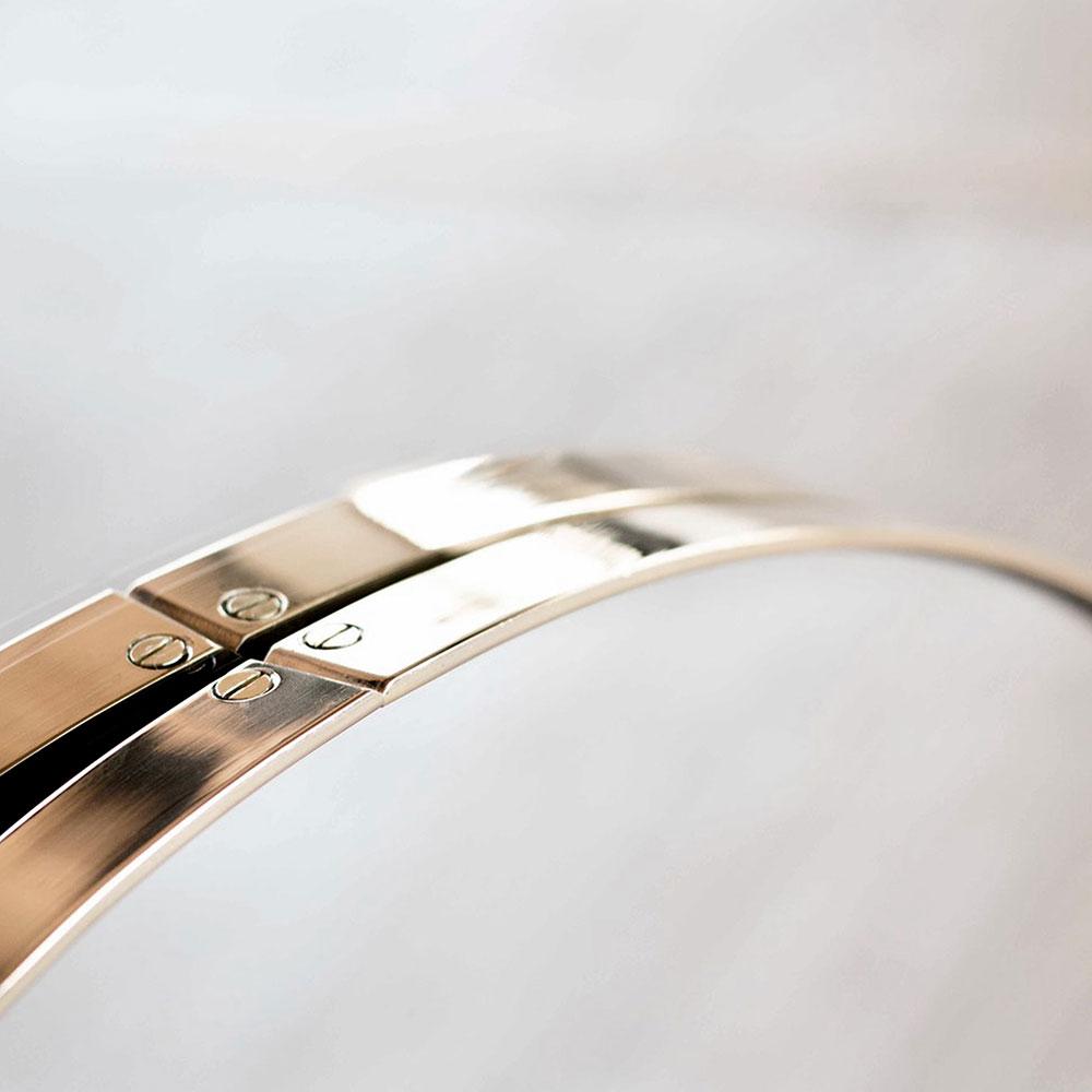 Round Outline Mirror 500mm - Brass