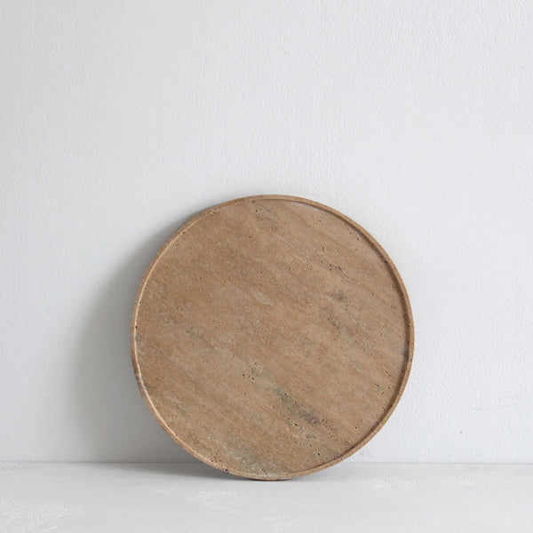 Rico Travertine Round Plate - Large