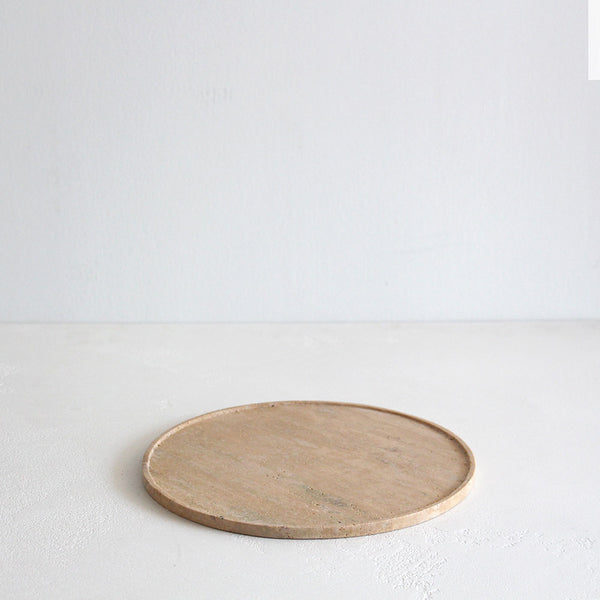 Rico Travertine Round Plate - Large