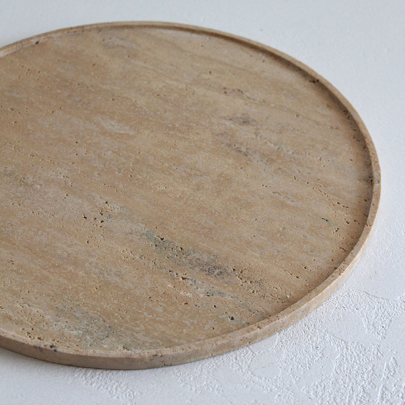 Rico Travertine Round Plate - Large