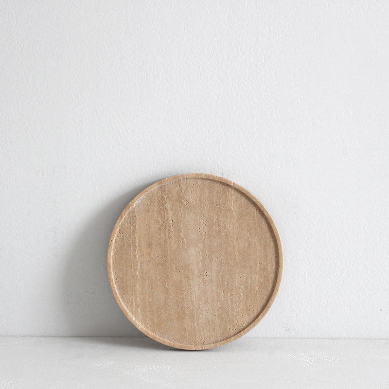 Rico Travertine Round Plate - Medium