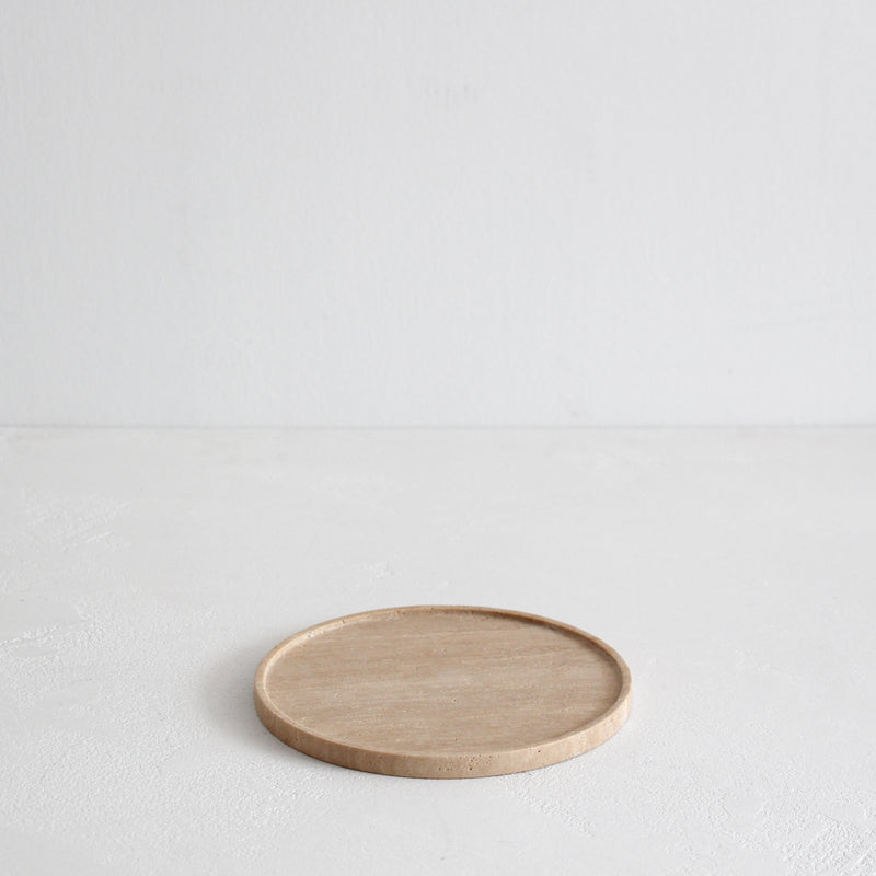Rico Travertine Round Plate - Medium