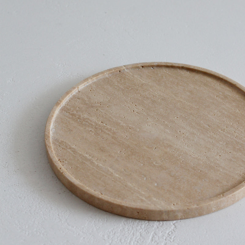 Rico Travertine Round Plate - Medium