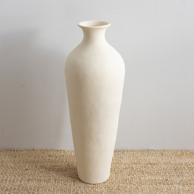 Roger Floor Vase -  Cream