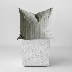 A&C Flax Linen Euro Pillowcase - Rosemary Dual Stripe