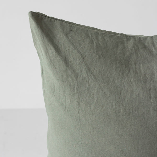 A&C Flax Linen Euro Pillowcase - Rosemary