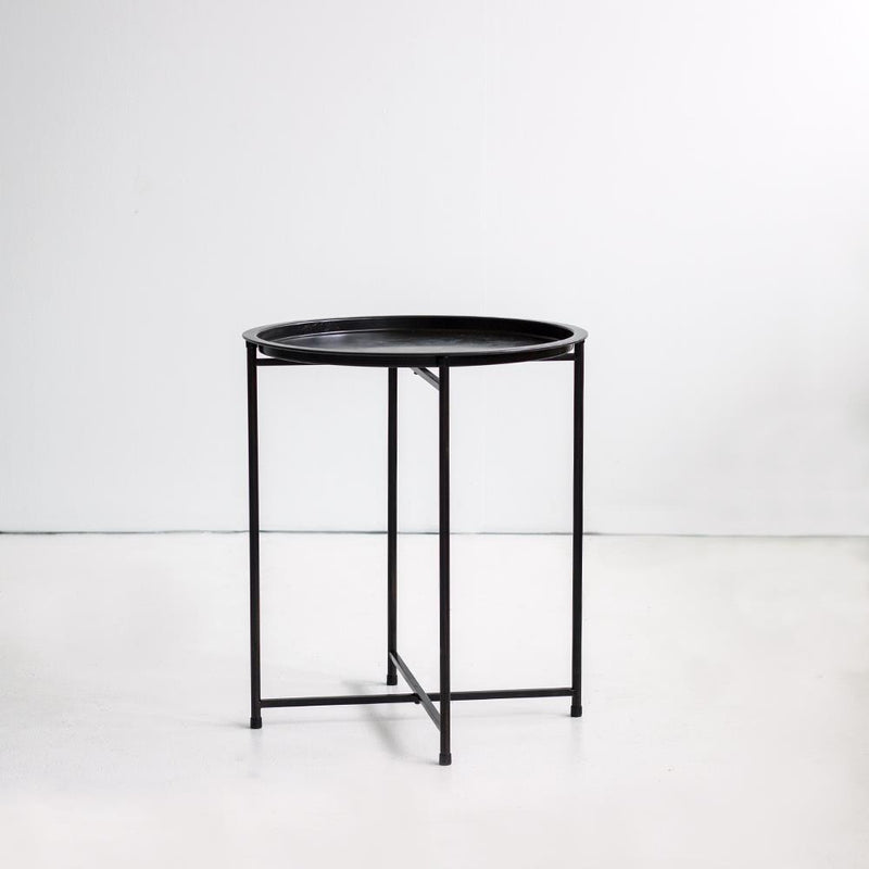 Round Tray Table on Folding Legs