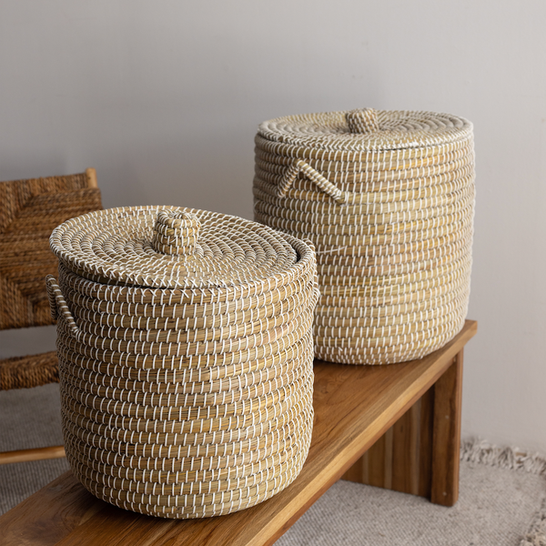 Seagrass Laundry Basket with Lid A&C Homestore