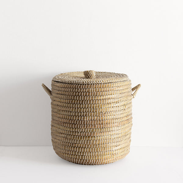 Seagrass Laundry Basket with Lid