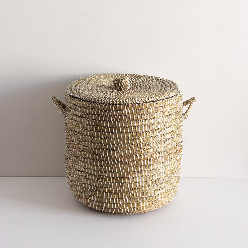 Seagrass Laundry Basket with Lid
