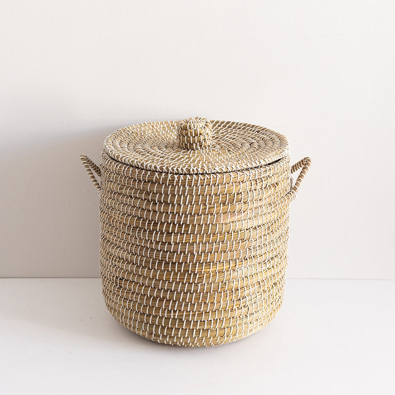 Seagrass Laundry Basket with Lid