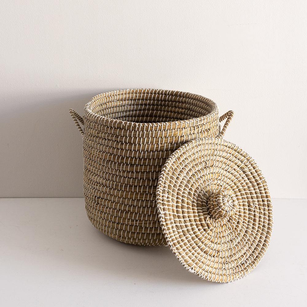 Seagrass Laundry Basket with Lid A&C Homestore