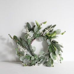 Snowy Eucalyptus Pine Berry Wreath