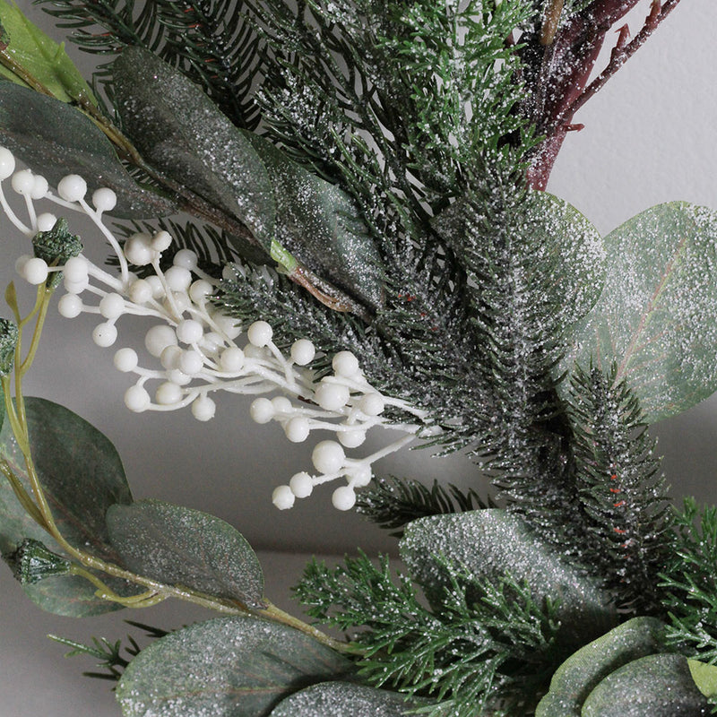 Snowy Eucalyptus Pine Berry Wreath