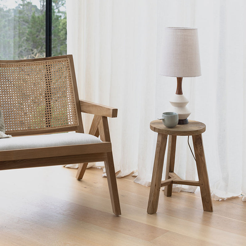 Teak accent 2025 stool