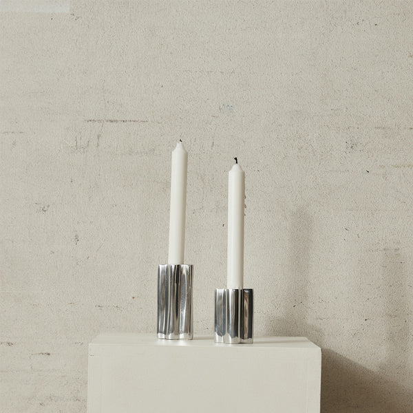 Theo Chrome Candleholder - Pair