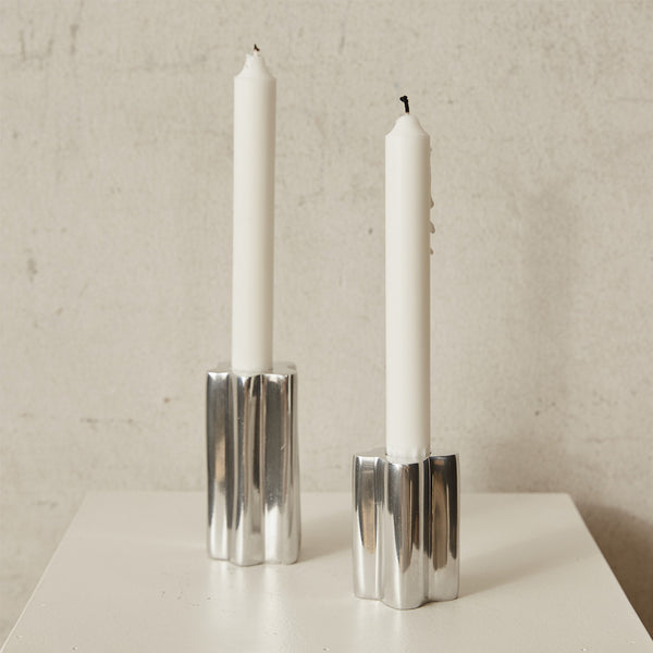 Theo Chrome Candleholder - Pair
