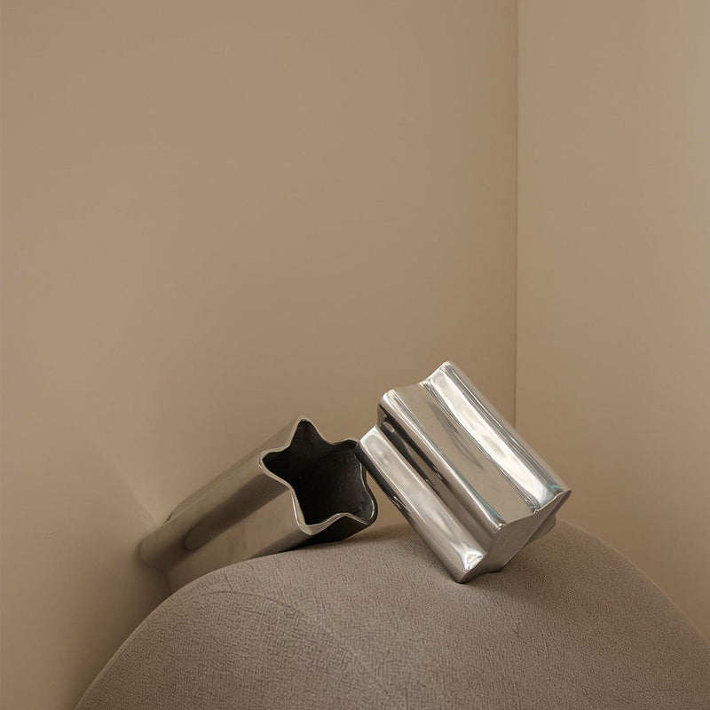 Theo Chrome Vase - Short