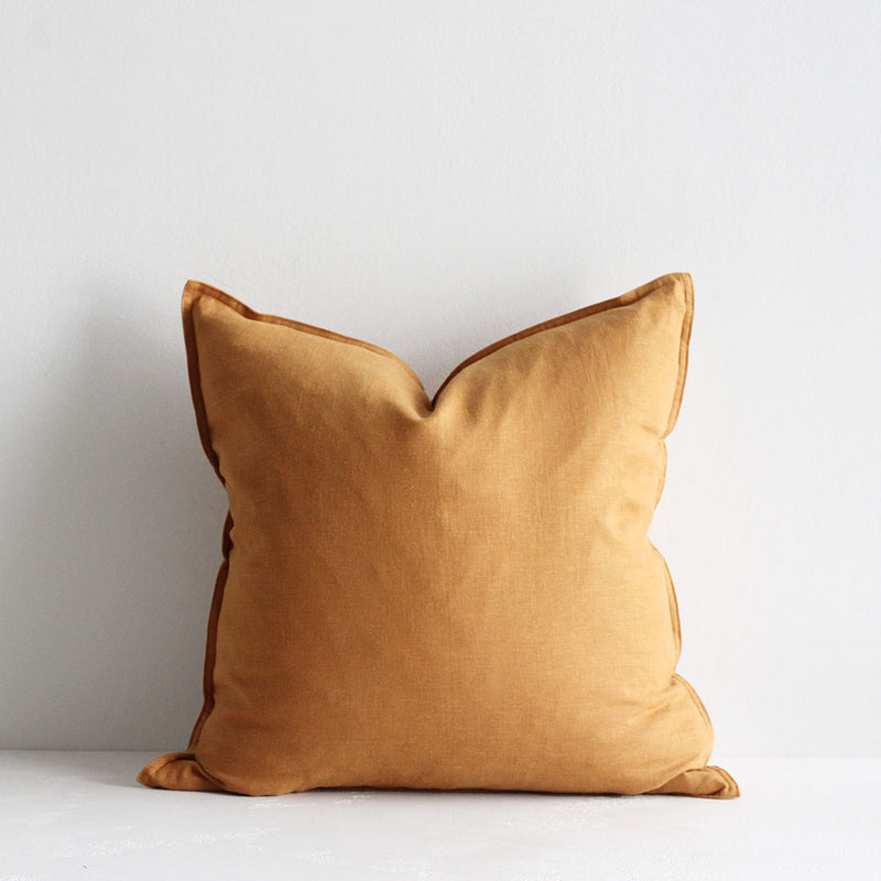 Verona Linen Square Cushion - Terracotta