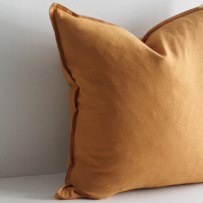 Verona Linen Square Cushion - Terracotta