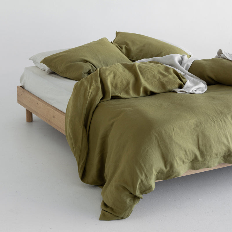 A&C Flax Linen Duvet Cover - Willow