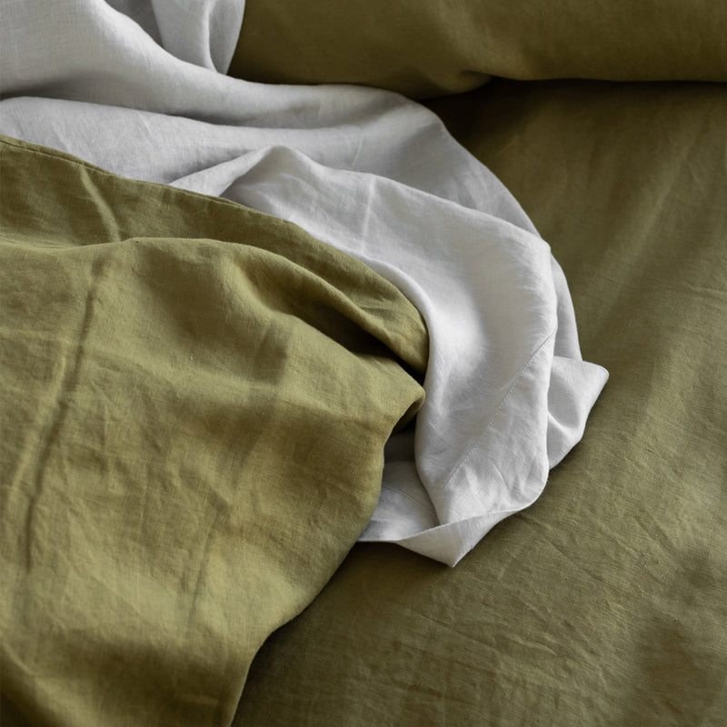 A&C Flax Linen Duvet Cover - Willow