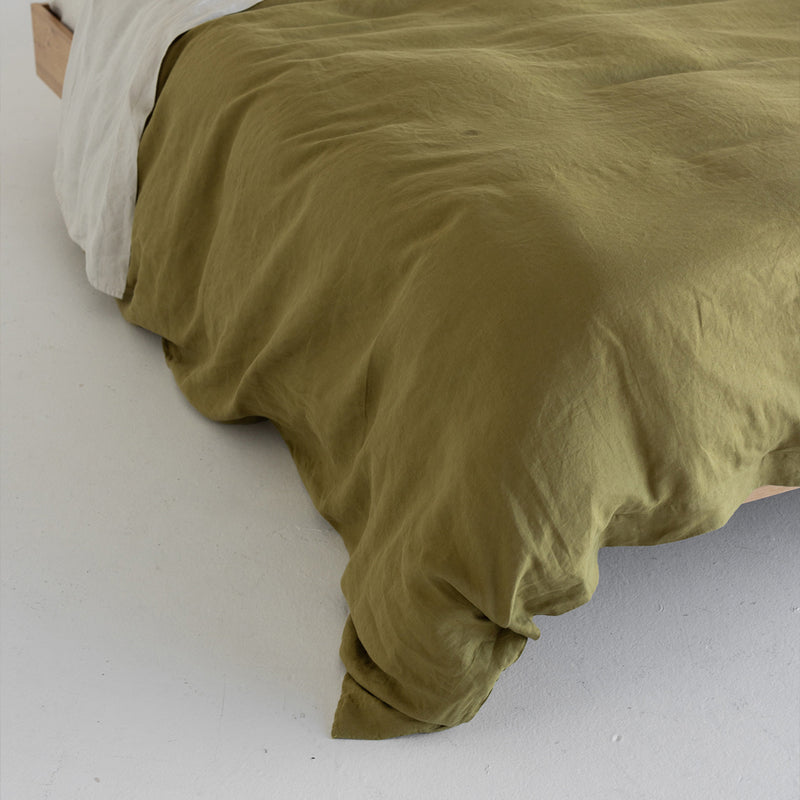 A&C Flax Linen Duvet Cover - Willow