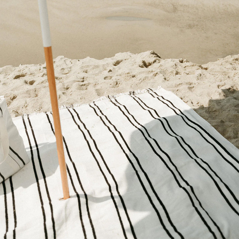 XL Beach Blanket - Black Stripe