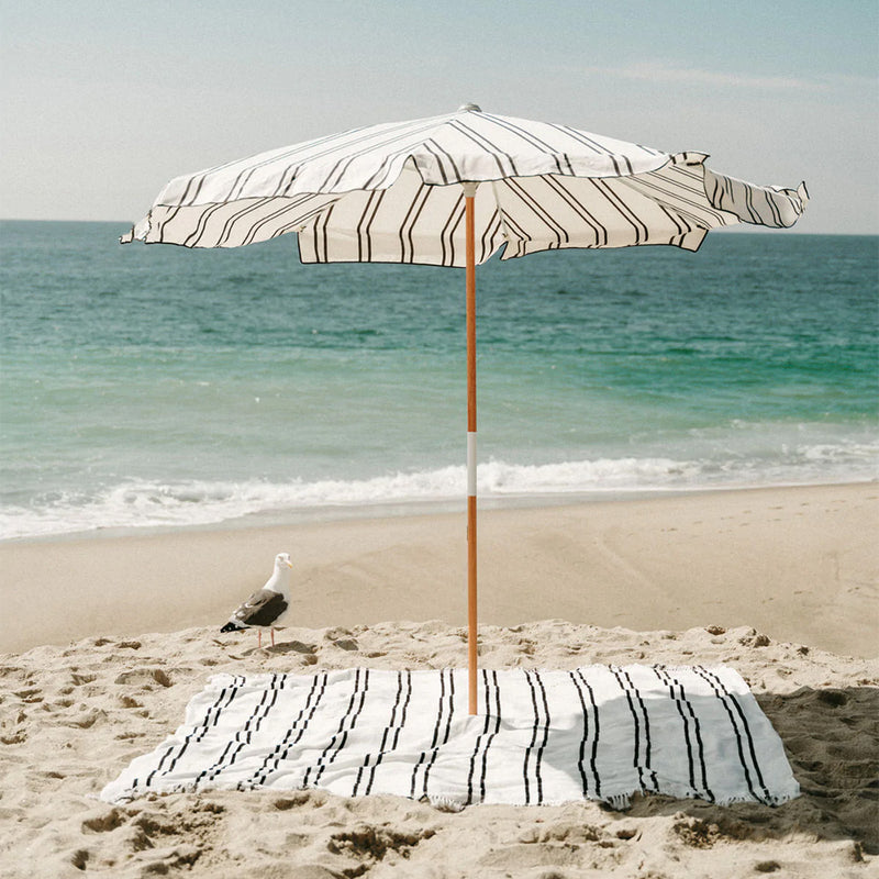 XL Beach Blanket - Black Stripe
