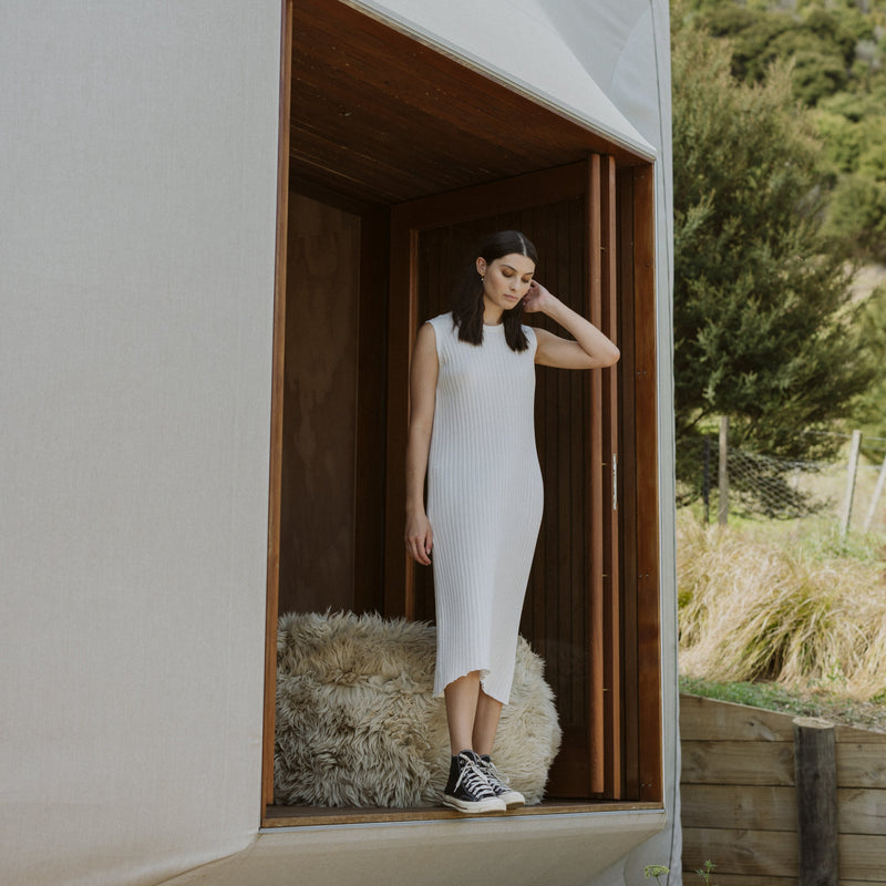 Bonnie Knit Dress - Cream